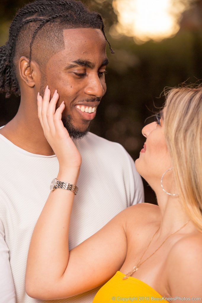 a couple enjoying a photoshoot in the park