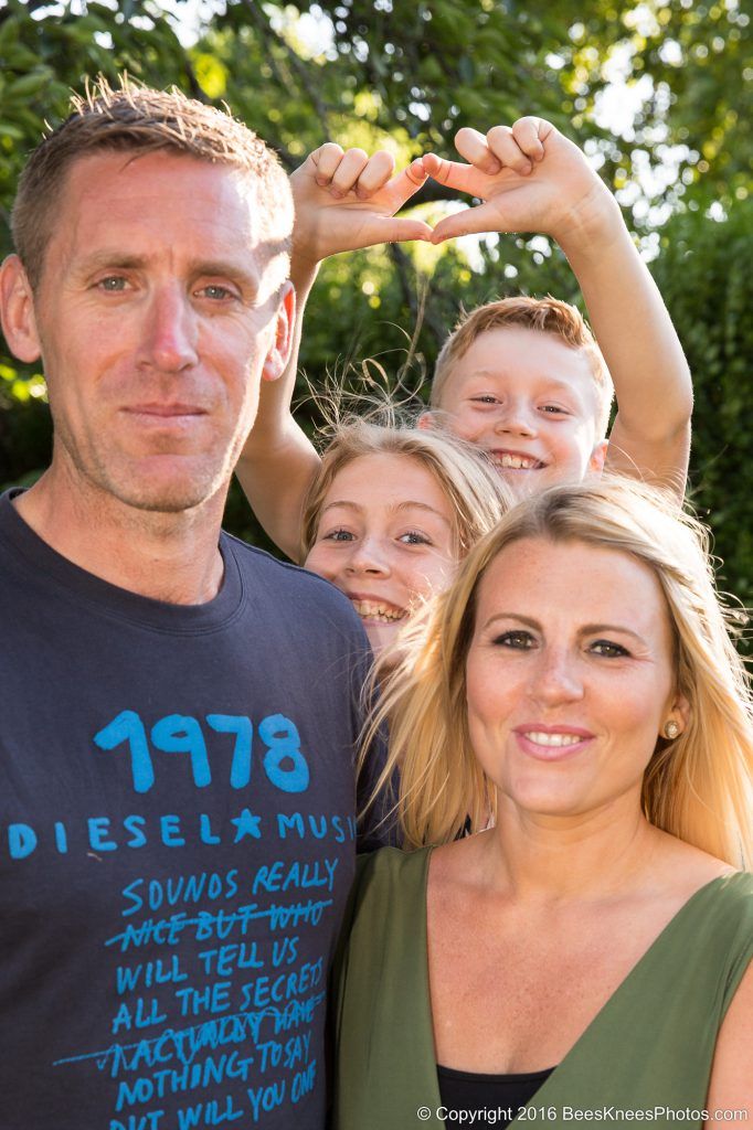 family having fun in the park