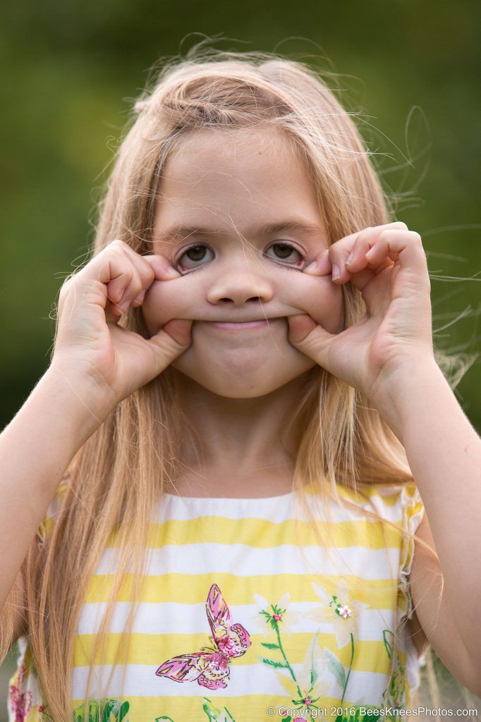 girl making faces