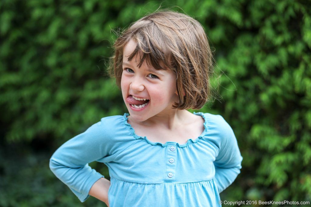 outdoor portrait of a girl having fun