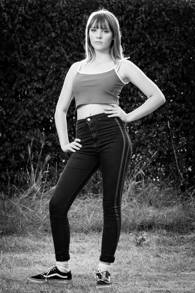 portrait of a teenage girl in the park