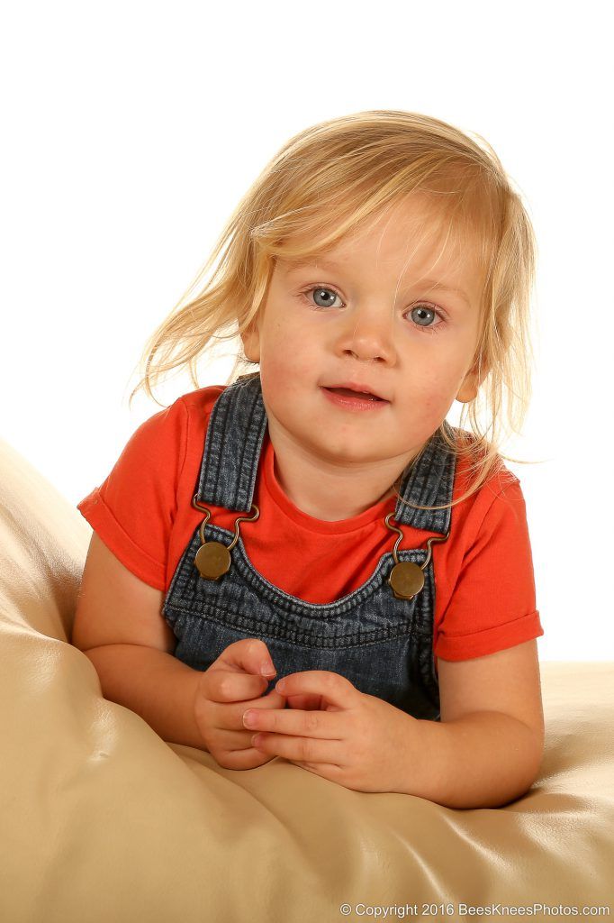 portrait photo of a young girl in the studio