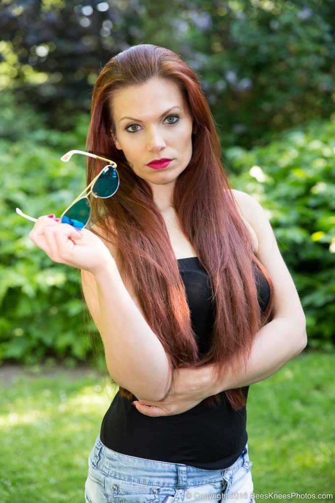 summer sunglasses in the park