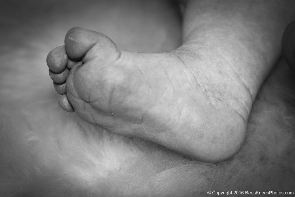 tiny baby's foot